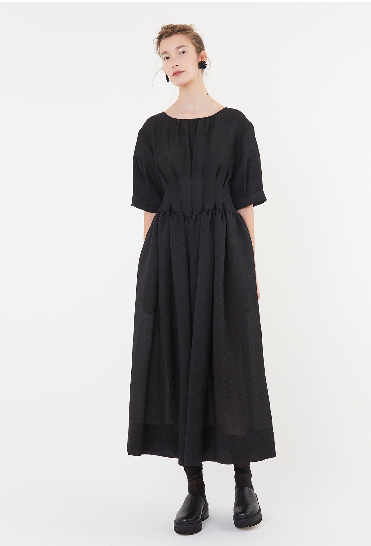 Flora Dress - Onyx Allure