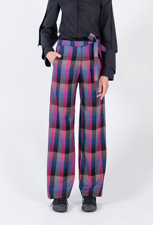 HELEN trouser ~ Pink Plaid