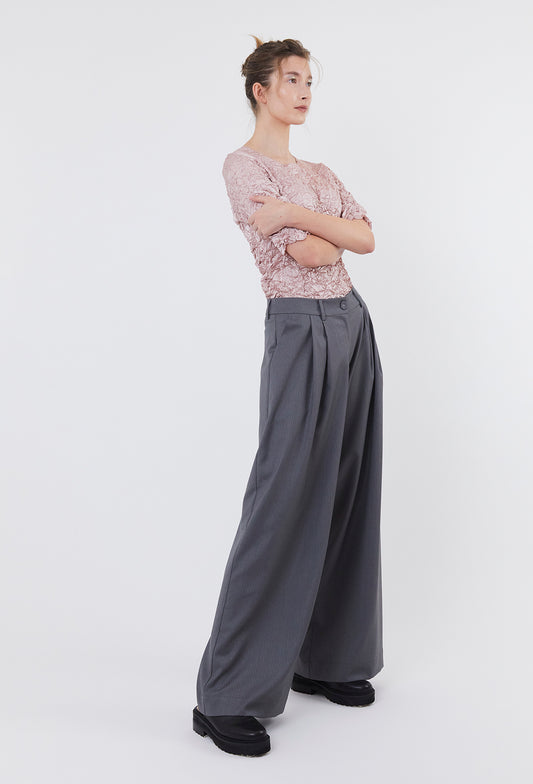 Pleat Trou - Misty Pinstripe