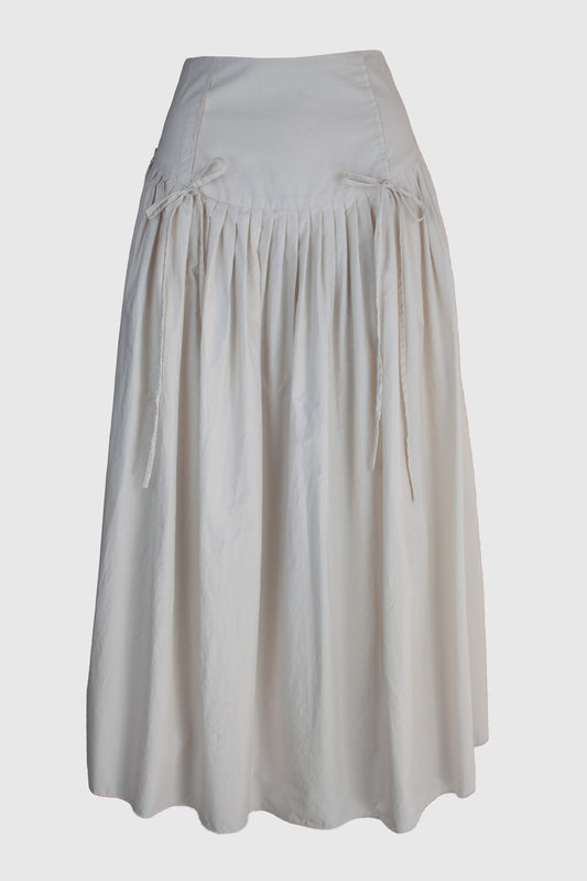 Pleat Skirt - Cream